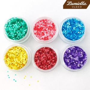 ホロ7 6色 1mm円 ホログラム レジン ネイル 封入 素材 リュミエラ
