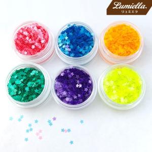 ホロ10 6色 星の形2.5mm ホログラム レジン 封入 素材 ネイル アート ジェルネイル