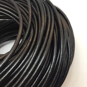 革紐 丸紐 4mm 黒 レザー コード ストラップ 切り売り 1m単位 本革 牛革紐 革ひも