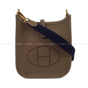 HERMES エルメス エヴリン(エブリン) 16 TPM アマゾン エトープ (エトゥープ)/ブルーインディゴ トリヨンクレマンス ゴールド金具 ショルダーバッグ W刻印 新品｜yochika-japan