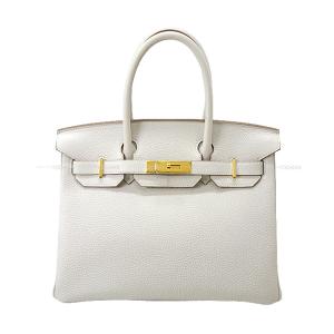 HERMES エルメス バーキン30 グリスパール (グリペール/パールグレー) トゴ ゴールド金具 ハンドバッグ B刻印 新品