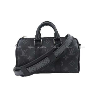 LOUIS VUITTON ルイ・ヴィトン キーポル XS 黒 (ブラック)/グレー モノグラムエクリプス M45947 ショルダーバッグ 準新品｜yochika-japan