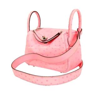 HERMES エルメス リンディ ミニ 20 ローズバブルガム オーストリッチ 