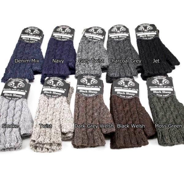 ブラックシープ フィンガーレス ミトン BLACK SHEEP CFM08A（手編み指無しミトン）