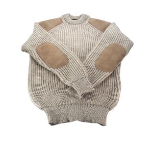 HIGHLAND 2000（ハイランド2000） アラン模様革パッチ付セーター 英国