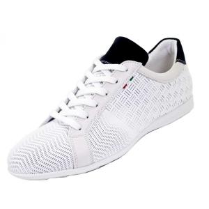 GIANFRANCO LATTANZI 6097 CALF WHITE/STAMPA/NVY  レザースニーカー ジャンフランコ ラッタンツィ イタリア製｜yofuku