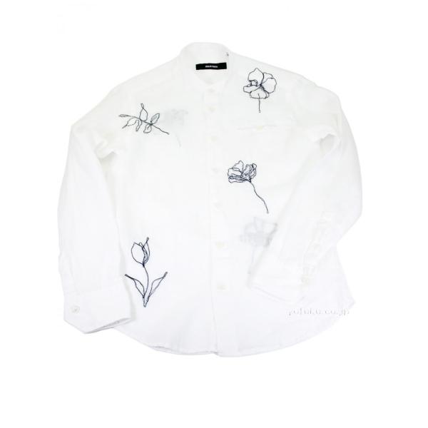 OSVALDO TRUCCHI 01920 オズワルド・トルッキ リネン バンドカラーシャ ツ ホワ...