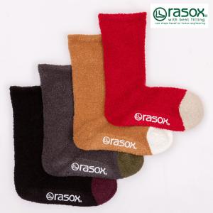 ラソックス 靴下 rasox メンズ レディース ソフトタッチ クルー CA222CR01 もこもこ マシュマロ クルー丈 rasox  日本製