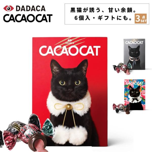 選べる3点セット cacaocat チョコ（カカオキャット） チョコレート ミックス6個入り｜ボンボ...