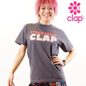 CLAP セール フィットネスウェア トップス クラップ フィットネス クラップウェア STRAWBERRY CLAP Tee クラップ tシャツ レディース 半袖 ブランド クラップウ｜yoga-pi