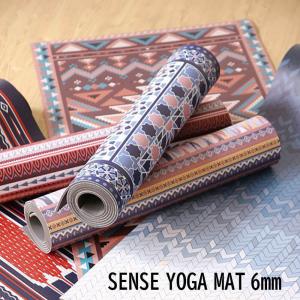 ヨガマット 6mm sense センス ストラップベルト付き PVC マット spice スパイス 柄マット 柄ヨガマット
