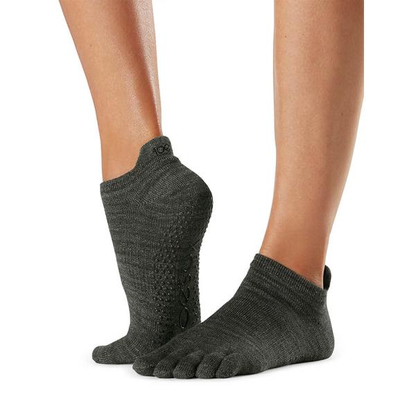 ToeSox 靴下 Full-Toe ローライズ ジェイド ヨガ フィットネス 靴下 滑り止め付き ...