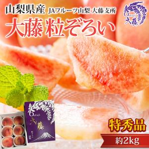 桃 粒ぞろい 山梨県産 特秀品 約2kg 5〜8...の商品画像
