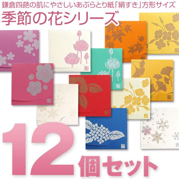 春夏秋冬パーフェクト！「絹すき」　全種類12冊（方形サイズ）
