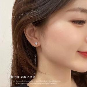 ピアス モアサナイト レディース 一粒 プラチ...の詳細画像4