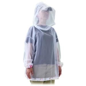 スッポリ ネットパーカー ホワイト 農作業 ガーデニング