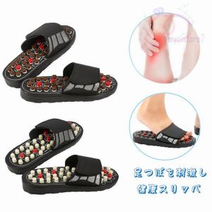 健康サンダル 健康スリッパ マッサージスリッパ 足つぼ ツボ押し ツボを刺激 リフレクソロジー 指圧 足幅調節可能 痛気持ち良い!! 室内 男女兼用