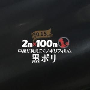 サンキポリ ポリシート 黒 0.15mm厚×2000mm幅×50m 1本 三鬼化成 黒ポリ ポリフィ...