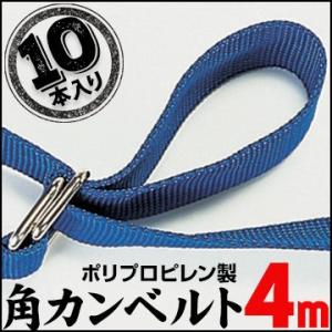 PP角カンベルト 4.0m 10本 荷締めベルト 角カンベルト 持ち手作り 引越し