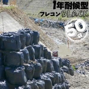 耐候性大型土のう AS-002 BLACK 1年耐候 50袋  コンテナバッグ トン袋 トンバッグ