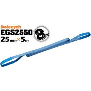 Dolezych社 ドイツ製 ベルトスリング EGS2550 8本 ベルト幅25mm 長さ5m 両端アイ型 スリングベルト 重量物の吊り下げに エバープラウド｜yojo