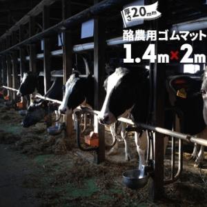 魚瀬ゴム 酪農用マット ゴムマット 厚さ 20mm/サイズ 1400mm×2000mm  牛舎用ゴム...