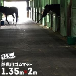 魚瀬ゴム 酪農用マット ゴムマット ロックカット 厚さ 15mm/サイズ 1350mm×2000mm...