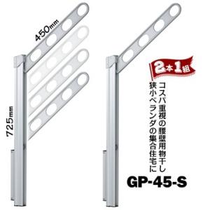 川口技研 ホスクリーン GP型 GP-45 腰壁用 アーム450mm ポール725mm Sシルバー ...