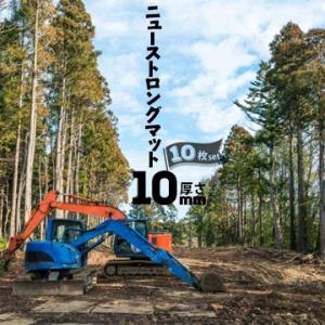 ニューストロングマット 厚さ10mm/1000mm×2000mm/24kg 10枚 工事現場 建築現...