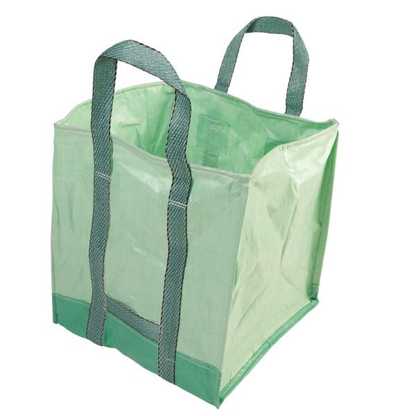 自立収集袋・グリーン 10枚 防水 廃材入れ 折り畳み可能 ゴミ袋 落葉 回収 掃除 表面ラミネート...