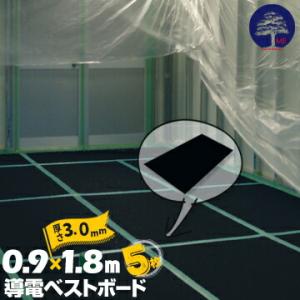 導電ベストボード 5枚 厚み3mm/サイズ900mm×1800mm 帯電防止養生ボード