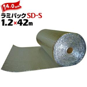 ラミパックSD-S 厚み4mmX幅1200mmX長さ42m アルミ純度99％、反射率97％の高遮熱材...