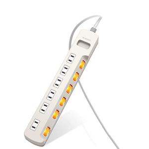 エレコム 電源タップ コンセント 6個口 ホワイト