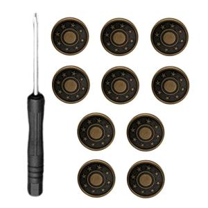 HappyHome ボタン ジーンズ デニム 交換 リメイク用 10個セット 簡単取付け ネジ式 DIY ジーパン直し 裁縫 手芸