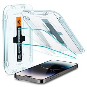 Spigen EZ Fit ガラスフィルム iPhone 14 Pro 用 貼り付けキット付き