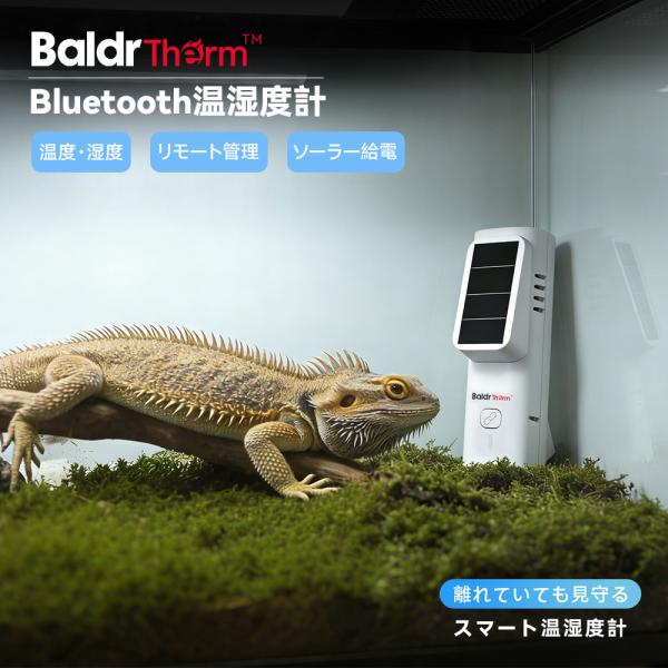 BaldrTherm ソーラー温湿度計 デジタル温湿度計 Bluetooth温湿度計 省エネ スマー...