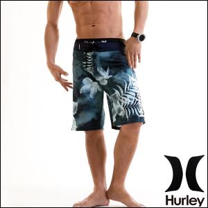 HURLEY ハーレー メンズ 水着 サーフパンツ ロゴ トランクス X RAY 20インチ ボタニカル柄 プールやジムにも！ ネイビー｜yoko-nori