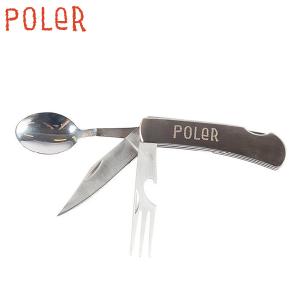 アウトドア ナイフ ホーボーナイフ POLER ポーラー HOBO KNIFE キャンプ フォーク スプーン フォールディングナイフ 防災 マルチツール