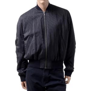 30% OFF ハイダーアッカーマン(Haider Ackermann) ストライプMA1ボンバージャケット ブラック｜yokoaunty