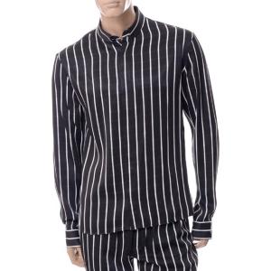 30% OFF ハイダーアッカーマン(Haider Ackermann) ストライプシャツ レーヨン ブラックホワイト｜yokoaunty