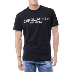 30% OFF ディースクエアード Dsquared2 旧ブランドロゴミラノプリントTシャツ コットン ブラック｜yokoaunty