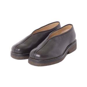 ルメール LEMAIRE PIPED SLIPPERS シューズ 牛革 ブラック : ヨコ 