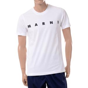 マルニ Marni ロゴプリント半袖Tシャツ オーガニックコットンジャージー ホワイト｜yokoaunty