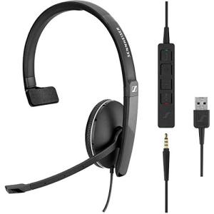 ゼンハイザーコミュニケーションズ  SC 135 USB エントリークラス 片耳USBヘッドセット/ ケーブル途中で3.5mm 4極端子に分岐