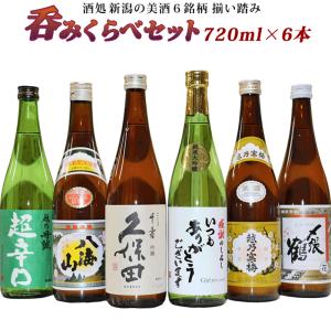 日本酒 飲み比べセット 720mlx6本 〆張鶴 花 越乃寒梅 白 久保田 千寿 丹誠 超辛口 八海山 加賀の井 純米大吟醸 送料無料 新潟 呑み比べ 父の日 ギフト