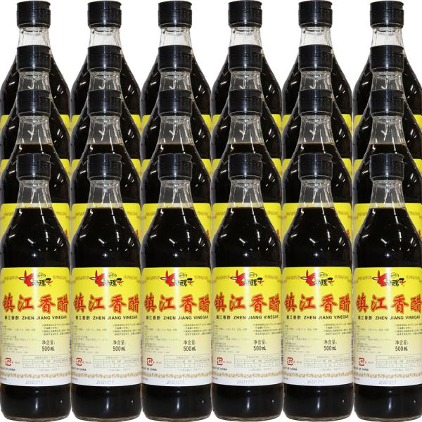 ロウバ 鎮江香酢 (中国黒酢) 500ml×24本 人気中国香酢 送料無料