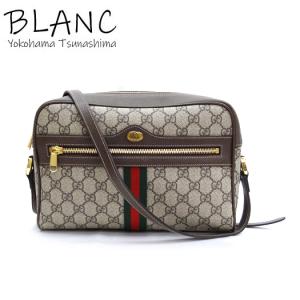 グッチ オフディア GGスプリーム ショルダーバッグ レザー ベージュ シェリーライン 517080 GUCCI 横浜BLANC｜yokohama-blanc