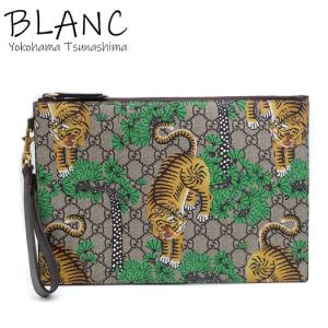 グッチ クラッチバッグ GGスプリーム ブラウン 451473 タイガー 虎 GUCCI 横浜BLANC｜yokohama-blanc