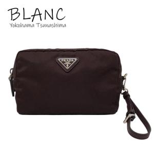 プラダ リストレットポーチ トライアングルロゴ ナイロン ボルドー シルバー金具 1NE021 PRADA 横浜BLANC