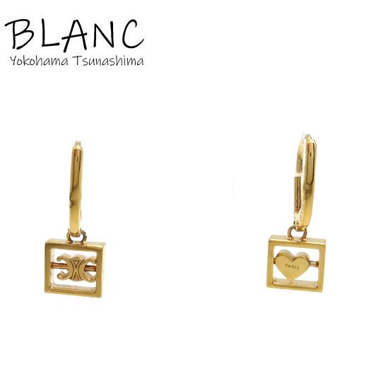 セリーヌ トリオンフ ロゴ＆ハートピアス メタル ゴールド CELINE 横浜BLANC